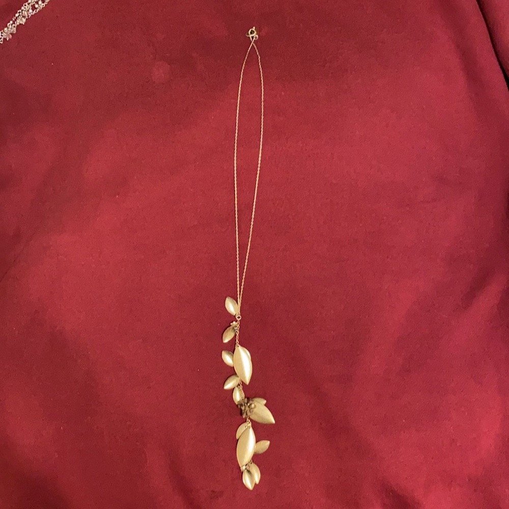 Gold leaf necklace